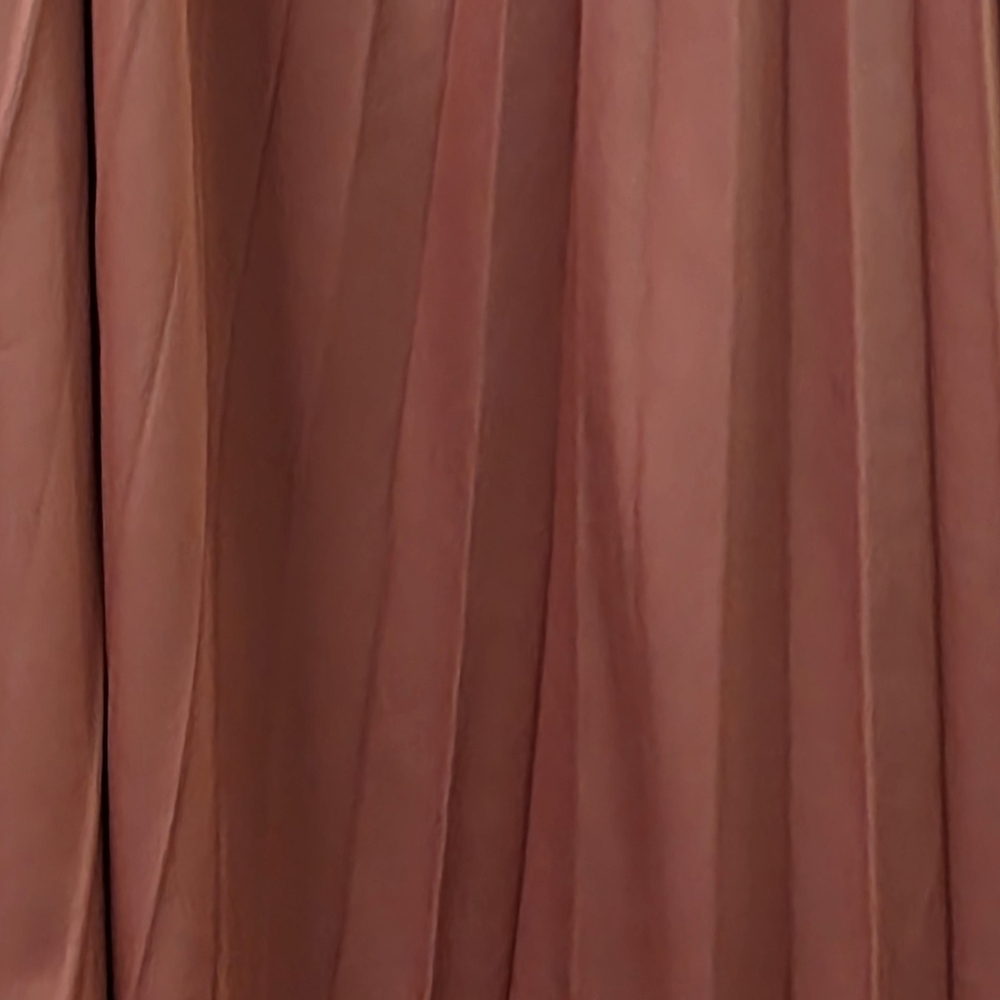 Elegant Mauve One Shoulder Pleated Dress XL - Picture 3 of 5